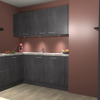 Beton Zwarte keuken Noorwegen 46051