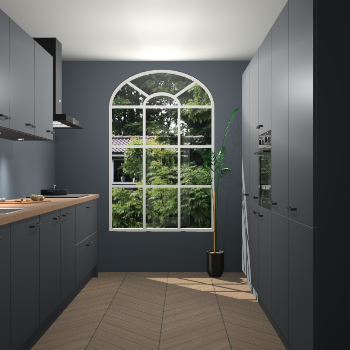 Onyxgrijze keuken Dawei 89080