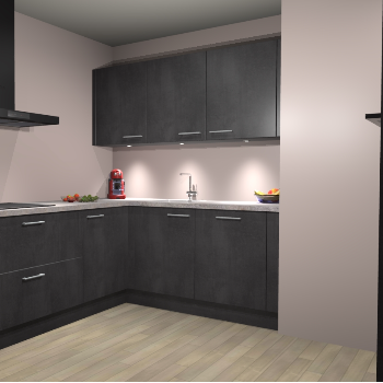 Beton Zwarte keuken Noorwegen 46046