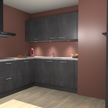 Beton Zwarte keuken Noorwegen 46052