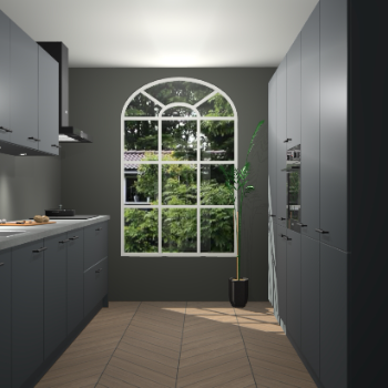 Onyxgrijze keuken Dawei 89085