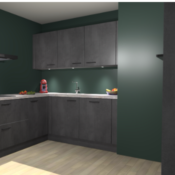 Beton Zwarte keuken Noorwegen 46093