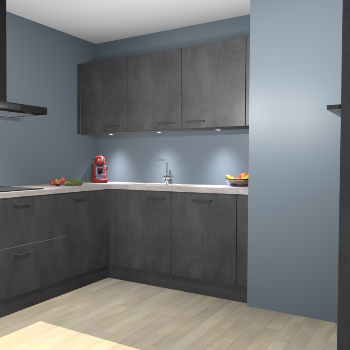 Beton Zwarte keuken Noorwegen 46101