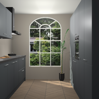 Onyxgrijze keuken Dawei 89088