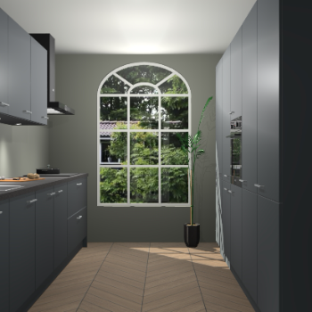 Onyxgrijze keuken Dawei 89089