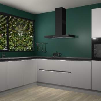 Zijdegrijze greeploze keuken Rhodos 54657