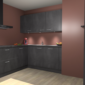 Beton Zwarte keuken Noorwegen 46054