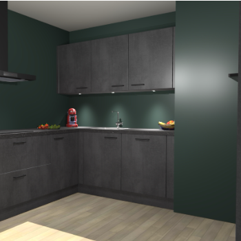 Beton Zwarte keuken Noorwegen 46094