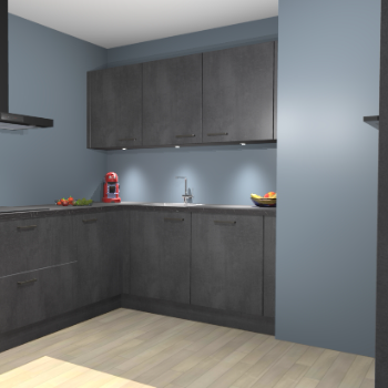 Beton Zwarte keuken Noorwegen 46104