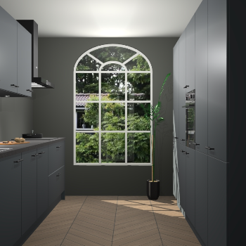 Onyxgrijze keuken Dawei 89091