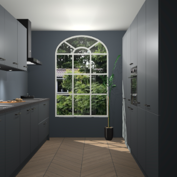 Onyxgrijze keuken Dawei 89092