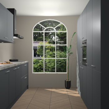 Onyxgrijze keuken Dawei 89094