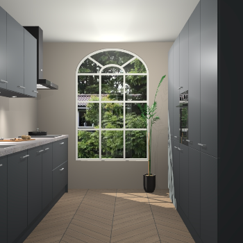 Onyxgrijze keuken Dawei 89101