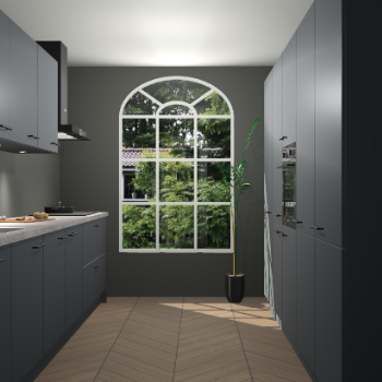 Onyxgrijze keuken Dawei 89104