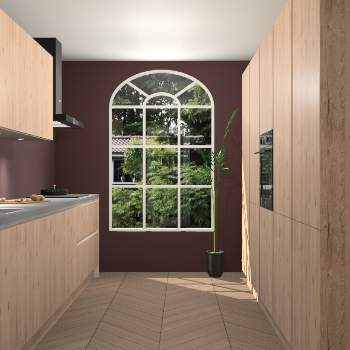 Madera Natuur greeploze keuken Dawei 89124