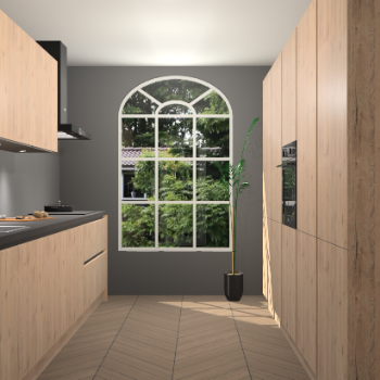 Madera Natuur greeploze keuken Dawei 89133