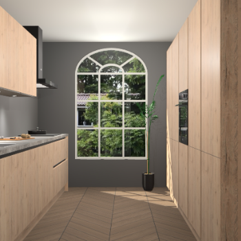 Madera Natuur greeploze keuken Dawei 89141