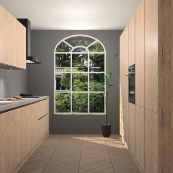 Madera Natuur greeploze keuken Dawei 89147