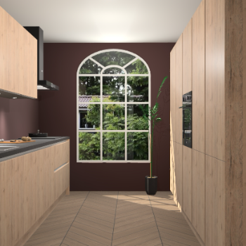 Madera Natuur greeploze keuken Dawei 89150