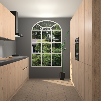 Madera Natuur greeploze keuken Dawei 89153