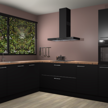 Zwarte keuken Rhodos 54770