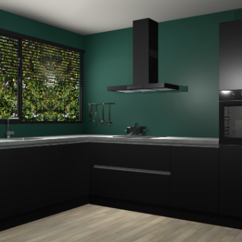 Zwarte greeploze keuken Rhodos 54785