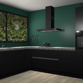 Zwarte greeploze keuken Rhodos 54815