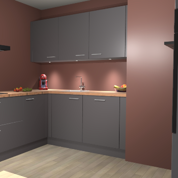 Onyxgrijze keuken Noorwegen 43386