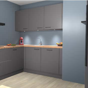 Onyxgrijze keuken Noorwegen 43389