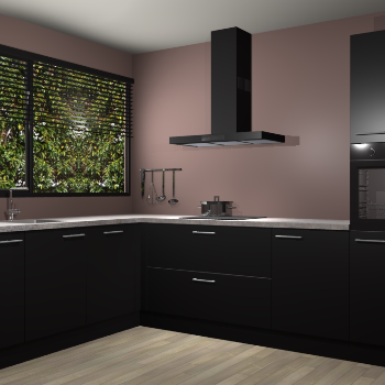 Zwarte keuken Rhodos 54840