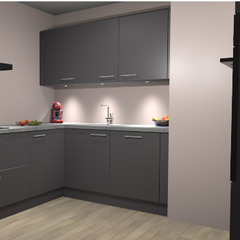 Onyxgrijze keuken Noorwegen 43413