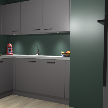 Onyxgrijze keuken Noorwegen 43417