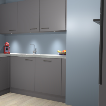 Onyxgrijze keuken Noorwegen 43418