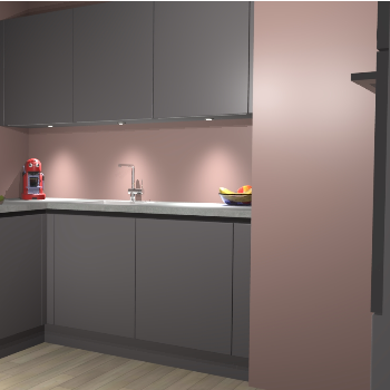 Onyxgrijze greeploze keuken Noorwegen 43420