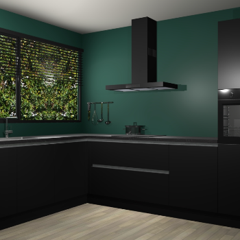 Zwarte greeploze keuken Rhodos 54888