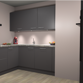 Onyxgrijze keuken Noorwegen 43576