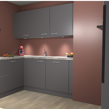 Onyxgrijze keuken Noorwegen 43580