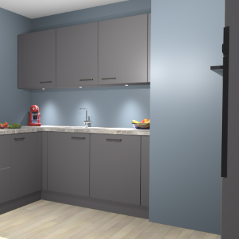 Onyxgrijze keuken Noorwegen 43595