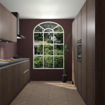 Noten greeploze keuken Dawei 90256