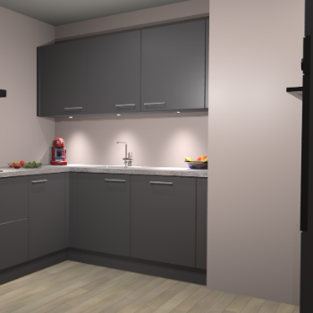 Onyxgrijze keuken Noorwegen 43577