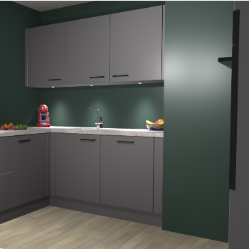 Onyxgrijze keuken Noorwegen 43592