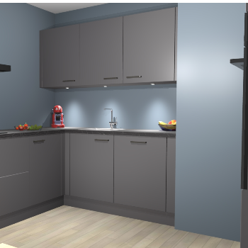 Onyxgrijze keuken Noorwegen 43597