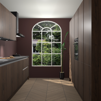 Noten greeploze keuken Dawei 90275