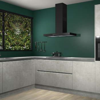 Beton Opaal greeploze keuken Rhodos 56274