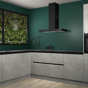 Beton Opaal greeploze keuken Rhodos 56290