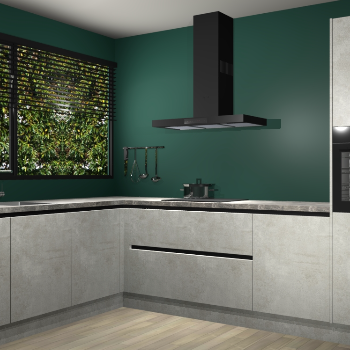 Beton Opaal greeploze keuken Rhodos 56338