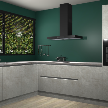 Beton Opaal greeploze keuken Rhodos 56363