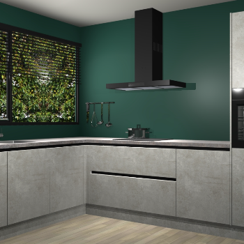 Beton Opaal greeploze keuken Rhodos 56366