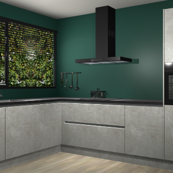 Beton Opaal greeploze keuken Rhodos 56375