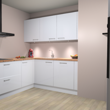 Sneeuwwitte Hoogglans keuken Noorwegen 46280